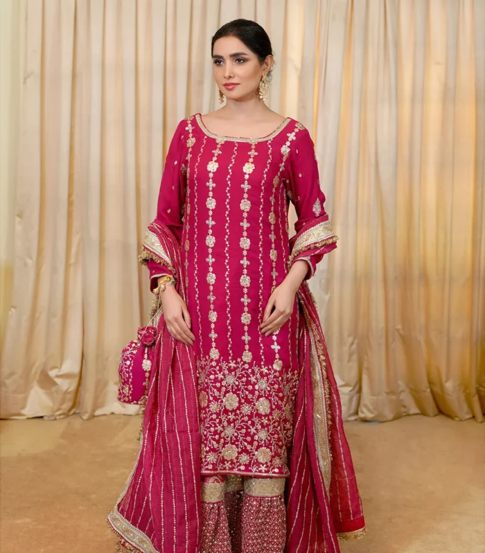 Cherry Red Farshi Sharara
