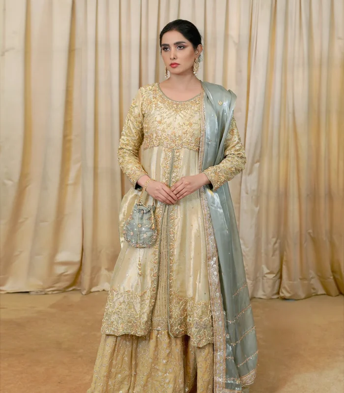 Embellished Gold Farshi Sharara